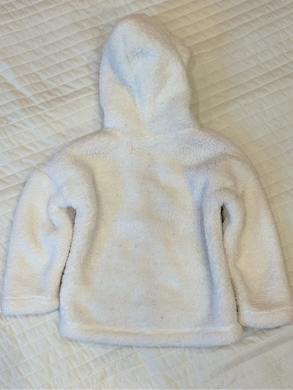 Betsey Johnson Toddler Girls White Sherpa Rainbow Stripe Hooded Jacket 4T
